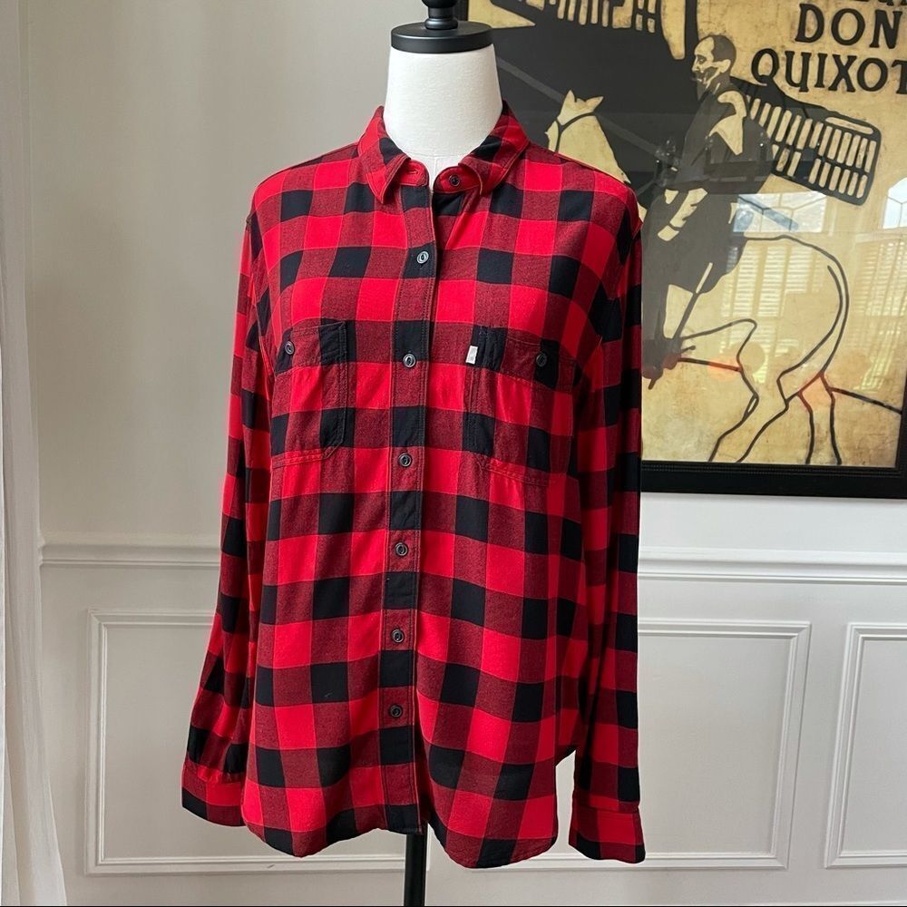 Levi’s Buffalo Check Button Up Lumberjack Red BlackShirt L